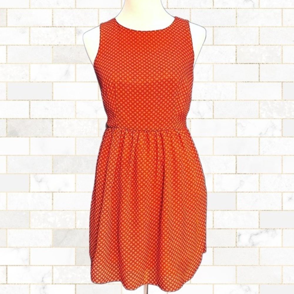 Pumpkin Orange Forever 21 Open Circle Back Dress